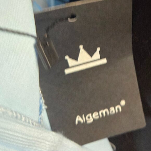 AIGEMAN Women Spaghetti Strap Sexy Maxi Dress Ruched High Slit Dress Sz: S Blue - Picture 11 of 11